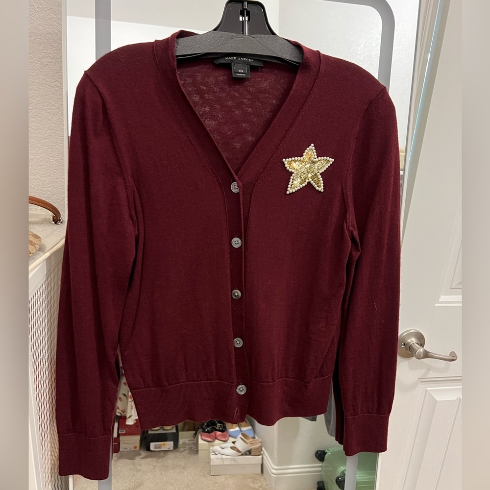 ❌SOLD❌Marc Jacobs Wine Cardigan